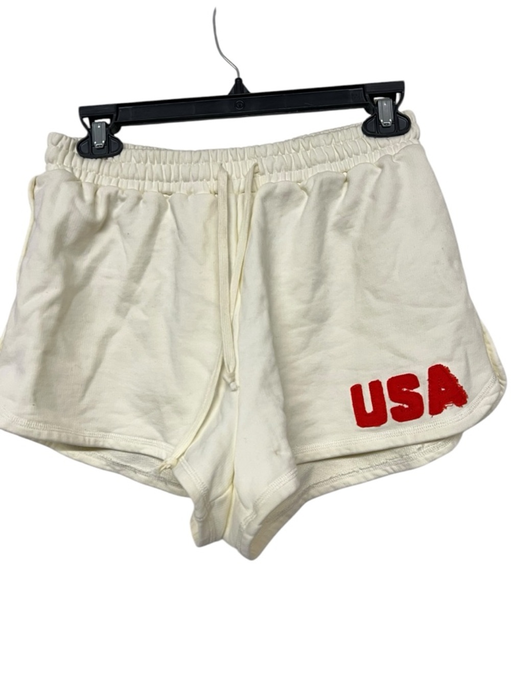 New By Together Cream USA Graphic Lounge Shorts